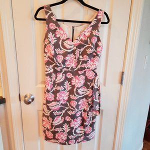 Boden Cotton/Linen Faux Wrap Sleeveless Dress, Size 4R